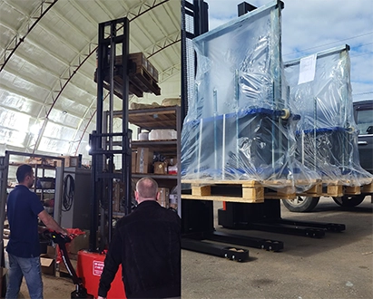 Тест-драйв складской техники на нашем складе в Новомосковске